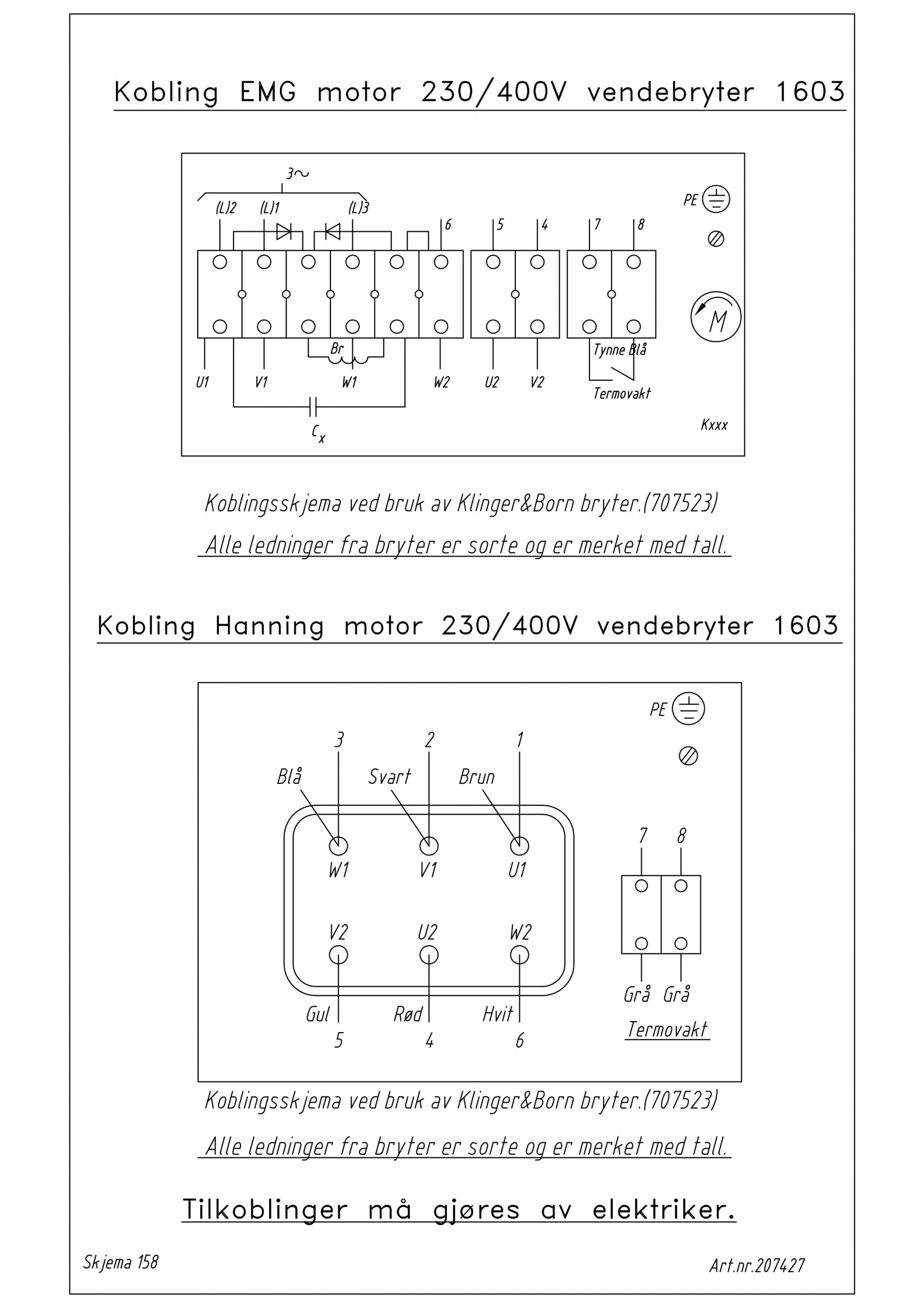 Vendebryter 230/400V