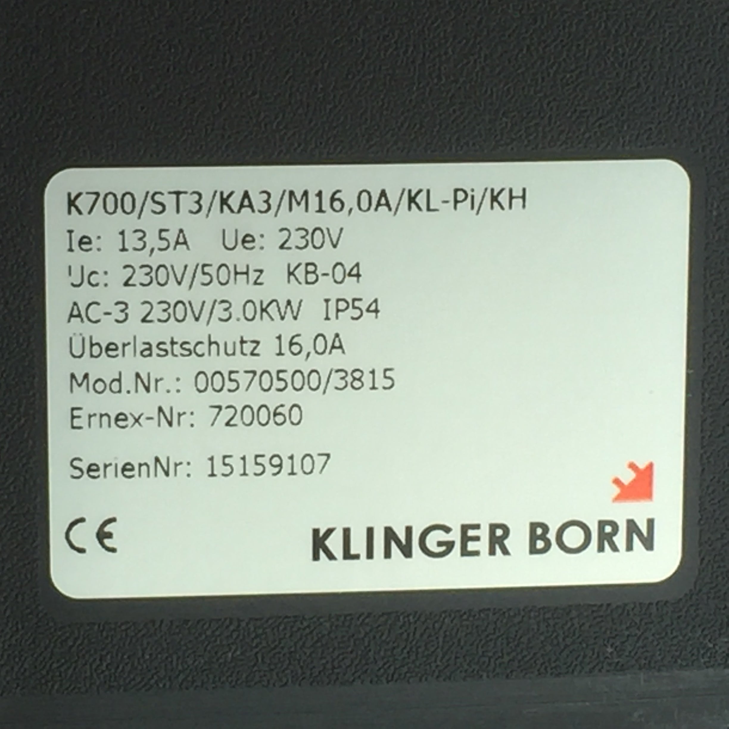 Bryter 230V/1  2,2kW